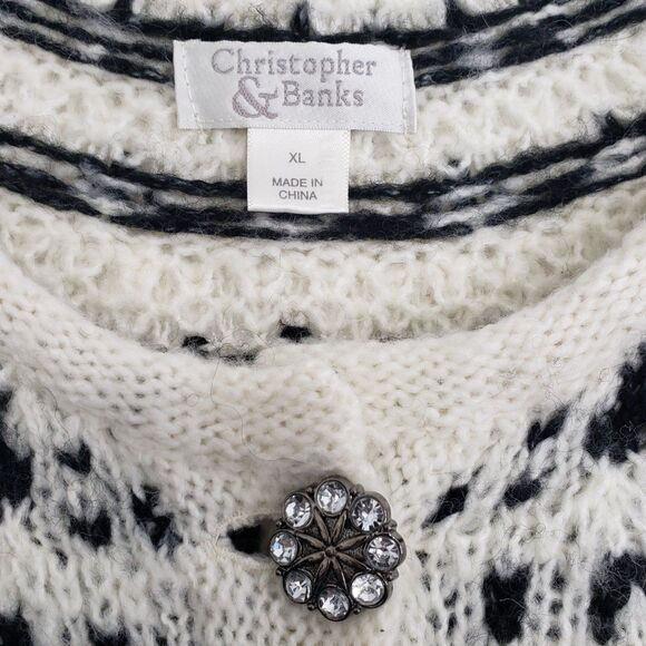 Beautiful Christopher & Banks Woman's XL Cardigan with Decorative Buttons - Picture 3 of 11